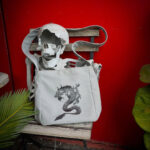 Vintage Y2K Jean Paul Gaultier dragon tote bag