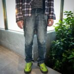 PPFM early Y2K bandage punk denim jeans Green Medium
